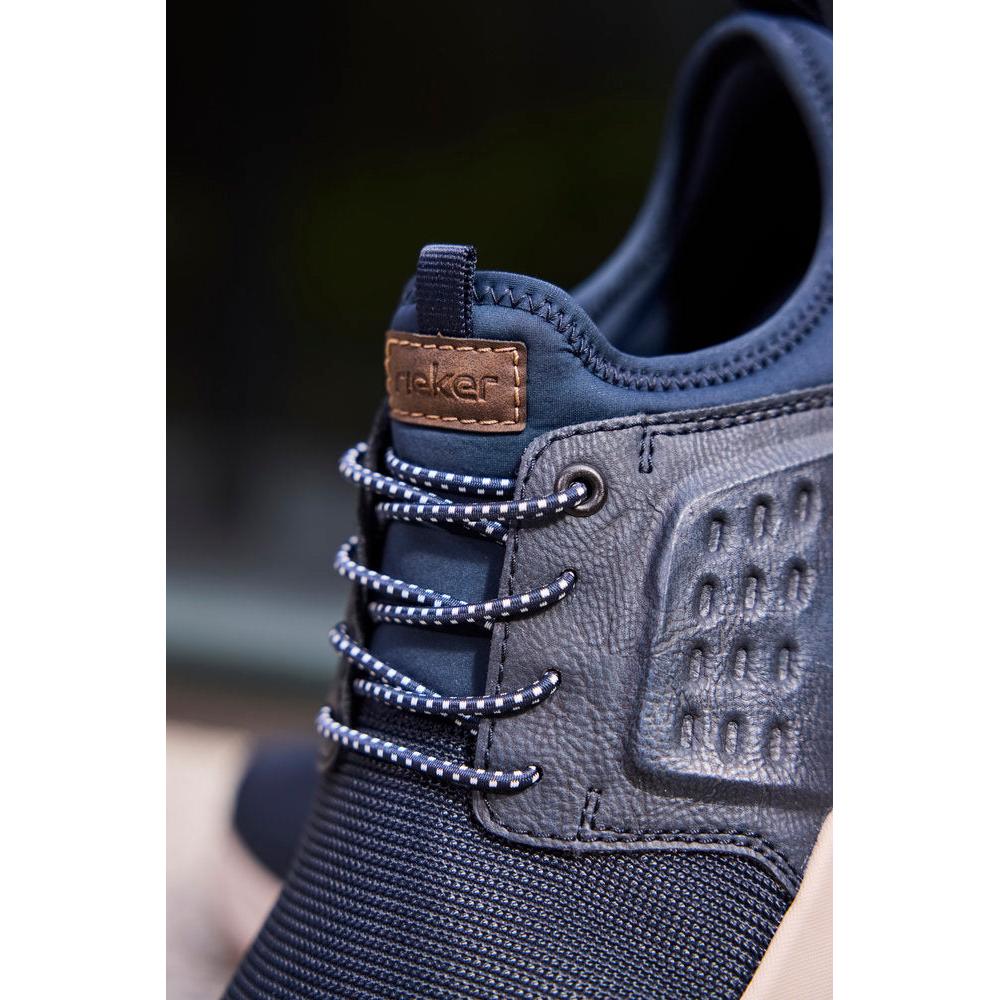 Rieker 06058-14 Mens Wide Navy Elasticated Shoes