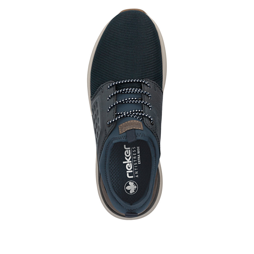 Rieker 06058-14 Mens Wide Navy Elasticated Shoes