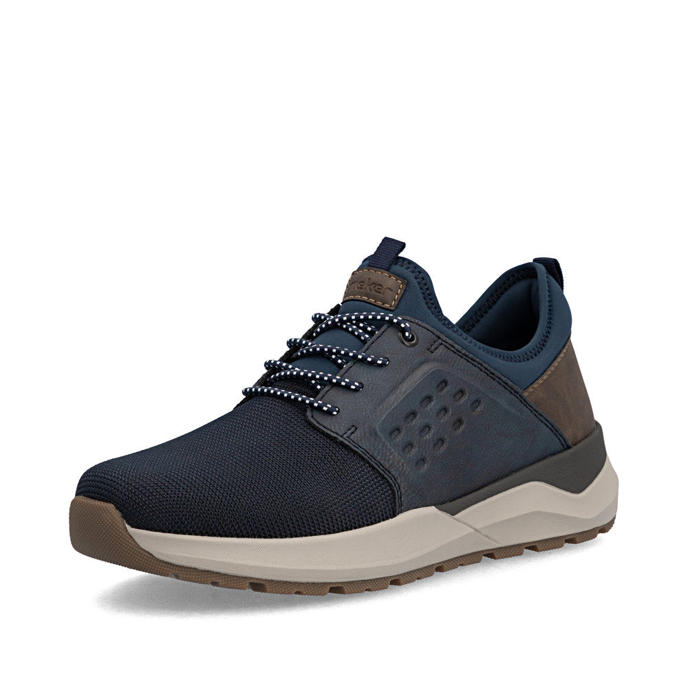 Rieker 06058-14 Mens Wide Navy Elasticated Shoes