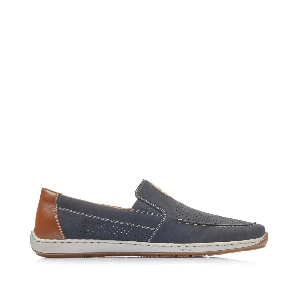 Rieker 08866-15 Mens Navy Wide Fit Casual Slip On Shoes - elevate your sole