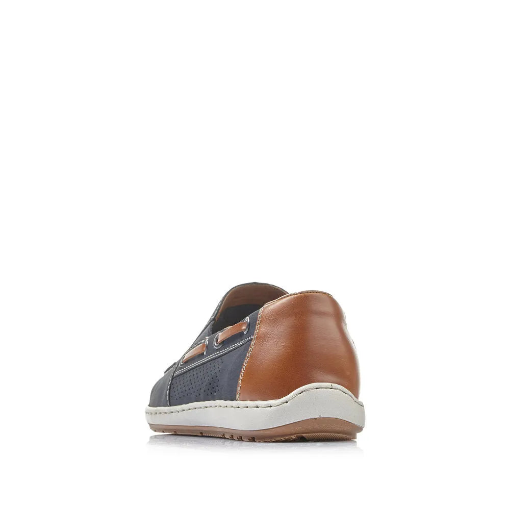 Rieker 08866-15 Mens Navy Wide Fit Casual Slip On Shoes - elevate your sole