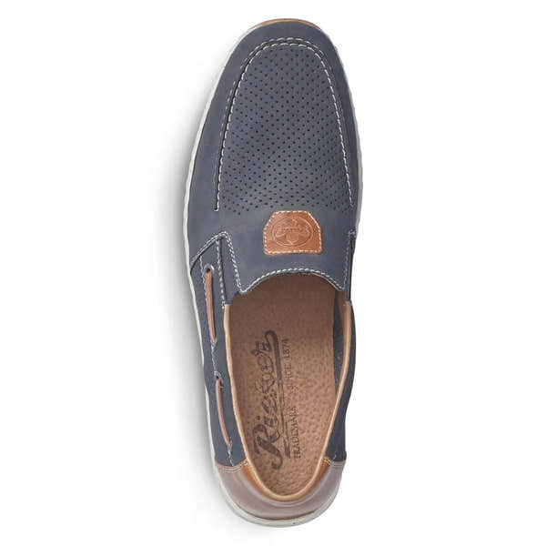 Rieker 08866-15 Mens Navy Wide Fit Casual Slip On Shoes - elevate your sole