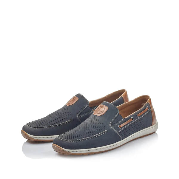 Rieker 08866-15 Mens Navy Wide Fit Casual Slip On Shoes - elevate your sole