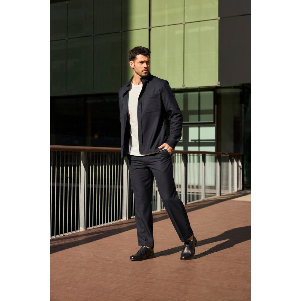 Rieker 10353-00 men's wide fit black leather slip-on shoes, stylish and comfortable for casual or business wear.