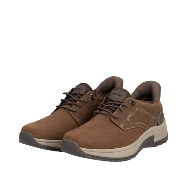 Rieker 11050-22 Mens Wide Brown Wax Suede Hands Free Slip On Shoes-elevate your sole