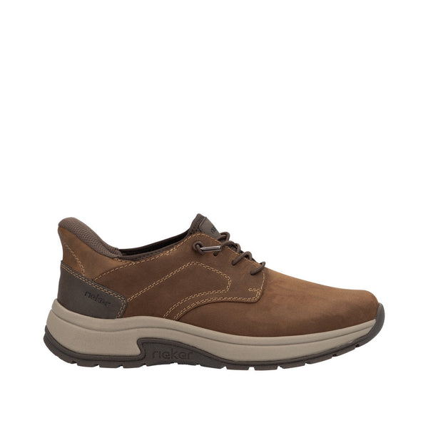 Rieker 11050-22 Mens Wide Brown Wax Suede Hands Free Slip On Shoes-elevate your sole