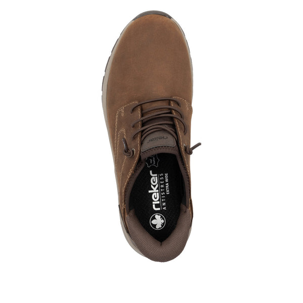 Rieker 11050-22 Mens Wide Brown Wax Suede Hands Free Slip On Shoes-elevate your sole