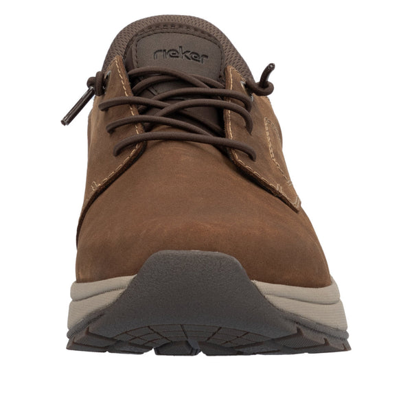 Rieker 11050-22 Mens Wide Brown Wax Suede Hands Free Slip On Shoes-elevate your sole