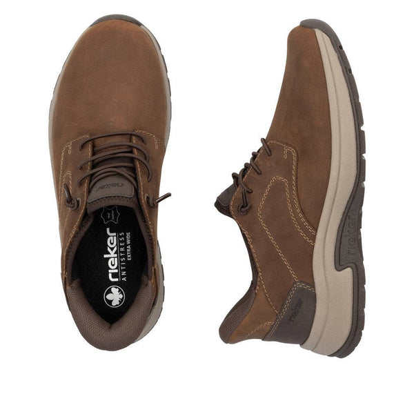 Rieker 11050-22 Mens Wide Brown Wax Suede Hands Free Slip On Shoes-elevate your sole