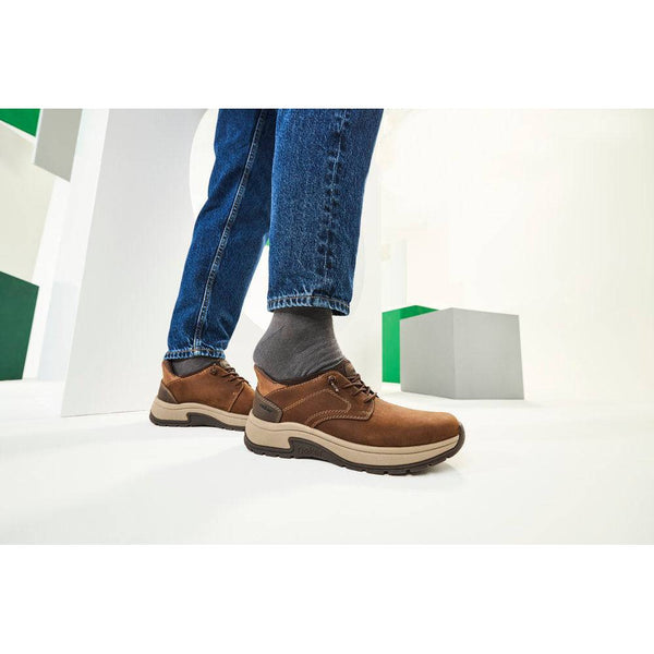 Rieker 11050-22 Mens Wide Brown Wax Suede Hands Free Slip On Shoes-elevate your sole
