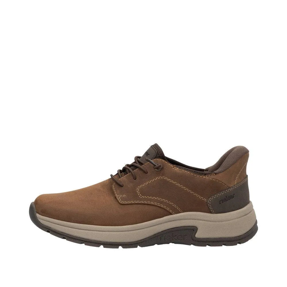 Rieker 11050-22 Mens Wide Brown Wax Suede Hands Free Slip On Shoes-elevate your sole