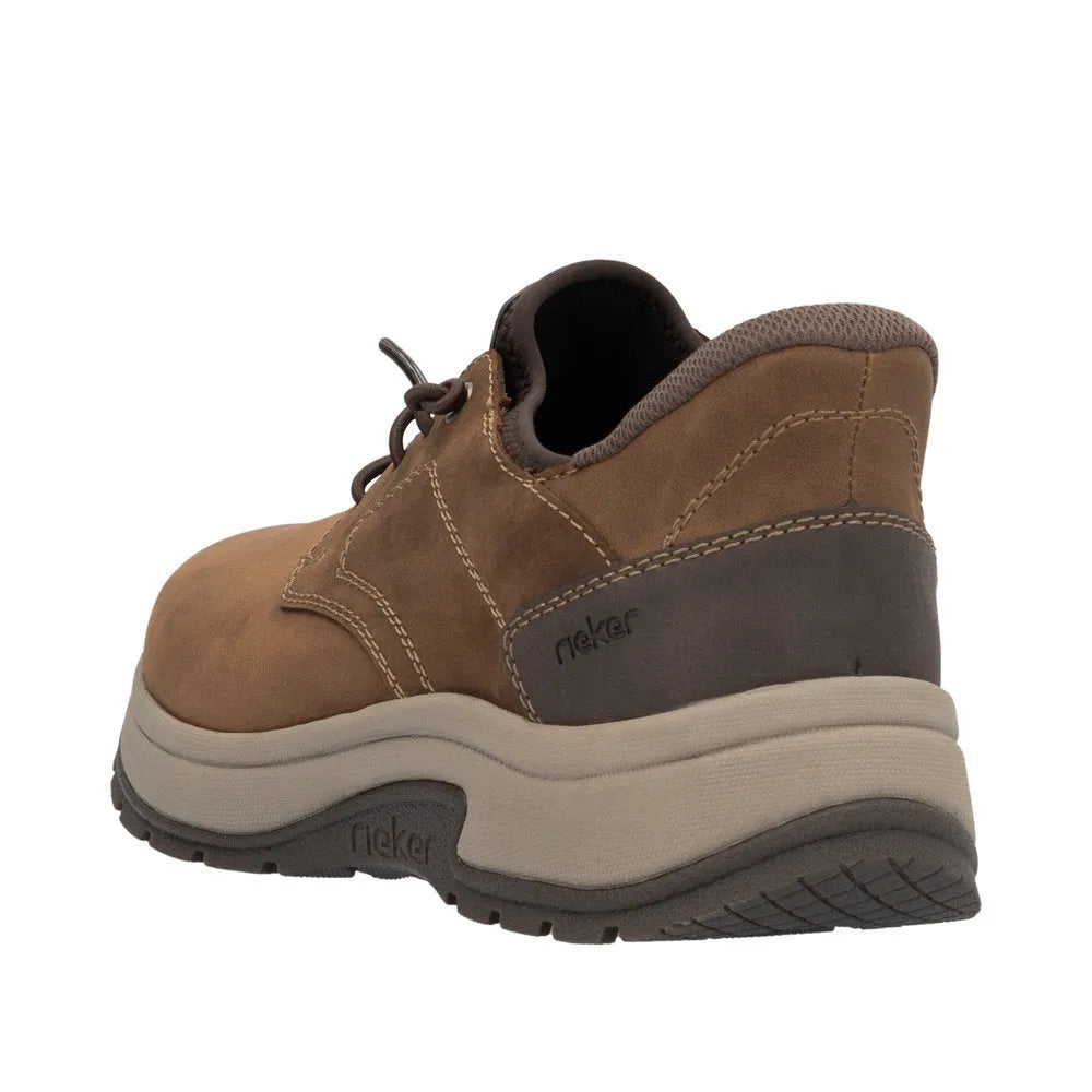 Rieker 11050-22 Mens Wide Brown Wax Suede Hands Free Slip On Shoes-elevate your sole