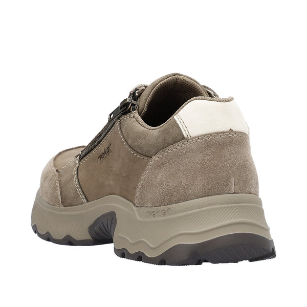 Rieker 11400-25 Bastian Mens Brown Leather Zip & Lace Shoes-elevate your sole