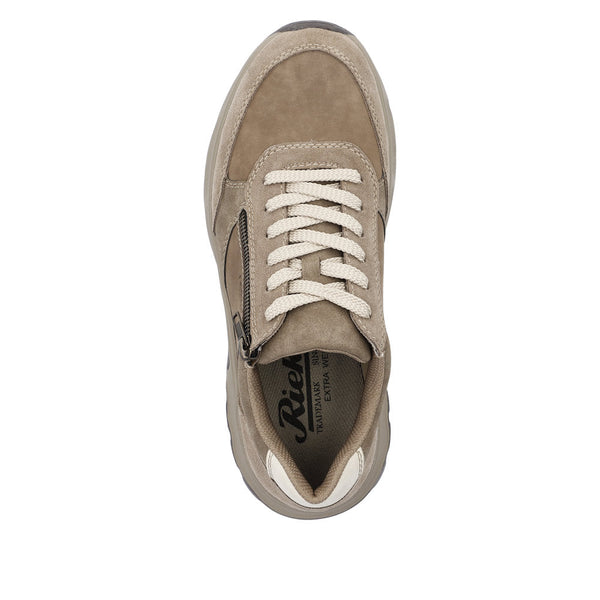 Rieker 11400-25 Bastian Mens Brown Leather Zip & Lace Shoes-elevate your sole