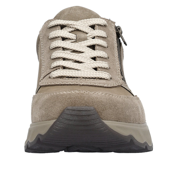 Rieker 11400-25 Bastian Mens Brown Leather Zip & Lace Shoes-elevate your sole
