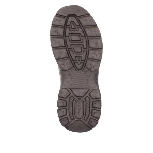 Rieker 11400-25 Bastian Mens Brown Leather Zip & Lace Shoes-elevate your sole