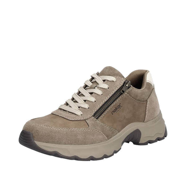 Rieker 11400-25 Bastian Mens Brown Leather Zip & Lace Shoes-elevate your sole