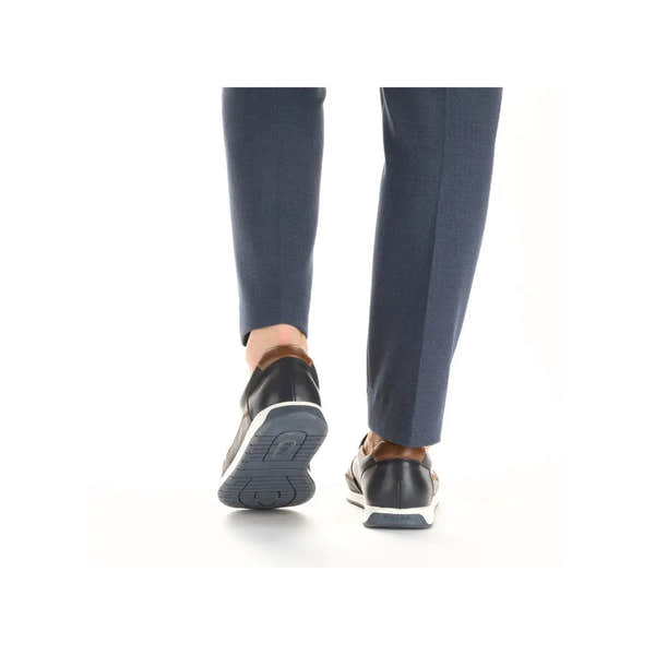 Rieker 11962-14 Titus Mens Navy Blue Leather Slip On Loafers-elevate your sole