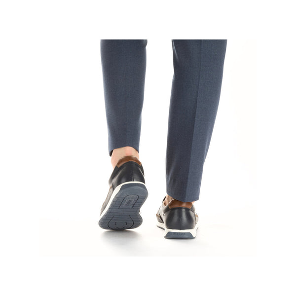 Rieker 11962-14 Titus Mens Navy Blue Leather Slip On Loafers-elevate your sole