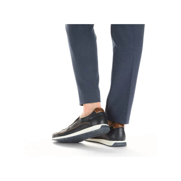 Rieker 11962-14 Titus Mens Navy Blue Leather Slip On Loafers-elevate your sole