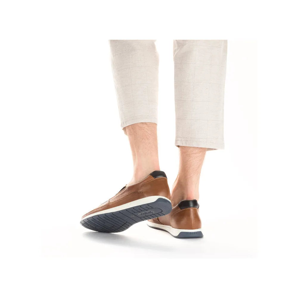 Rieker 11962-25 Titus Mens Brown Leather Slip On Loafers-elevate your sole
