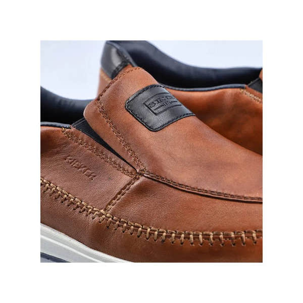 Rieker 11962-25 Titus Mens Brown Leather Slip On Loafers-elevate your sole