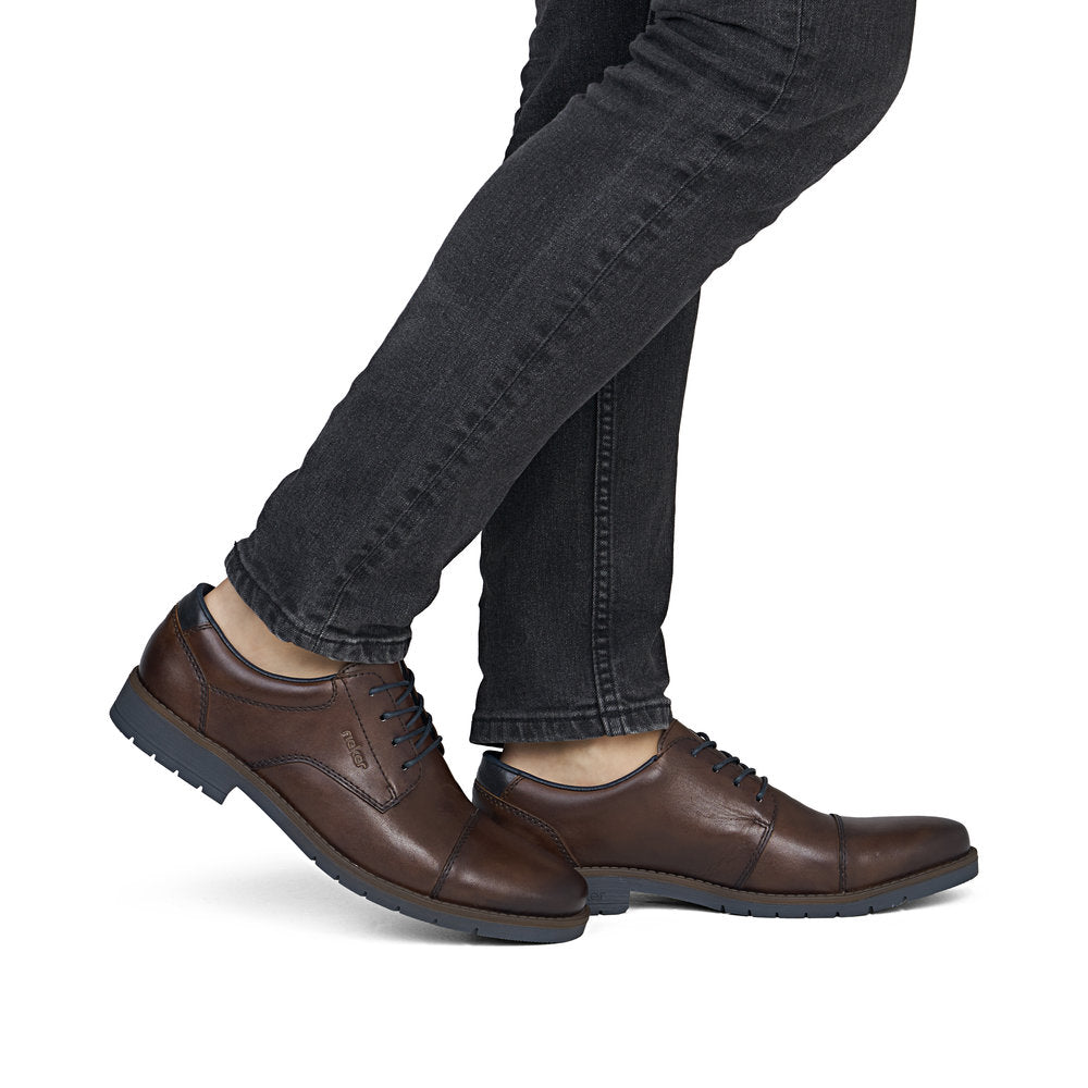 Rieker 13901-25 Mens Wide Leather Lace Up Shoes