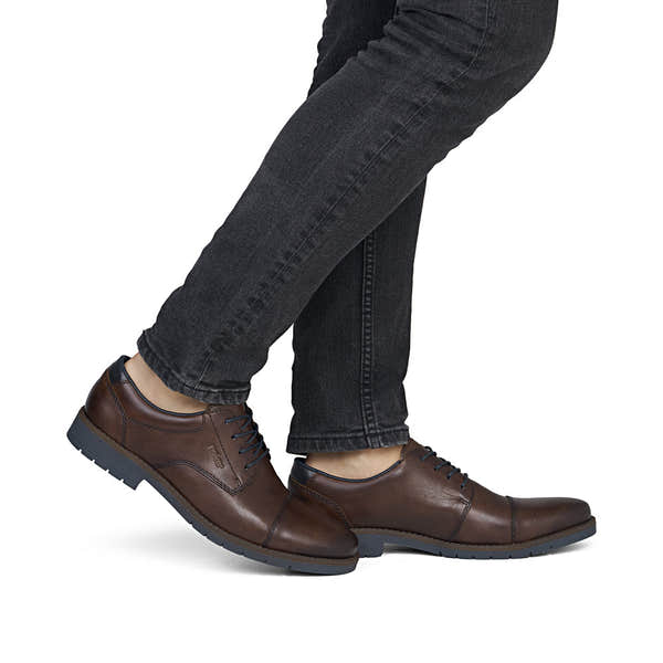 Rieker 13901-25 Mens Wide Leather Lace Up Shoes