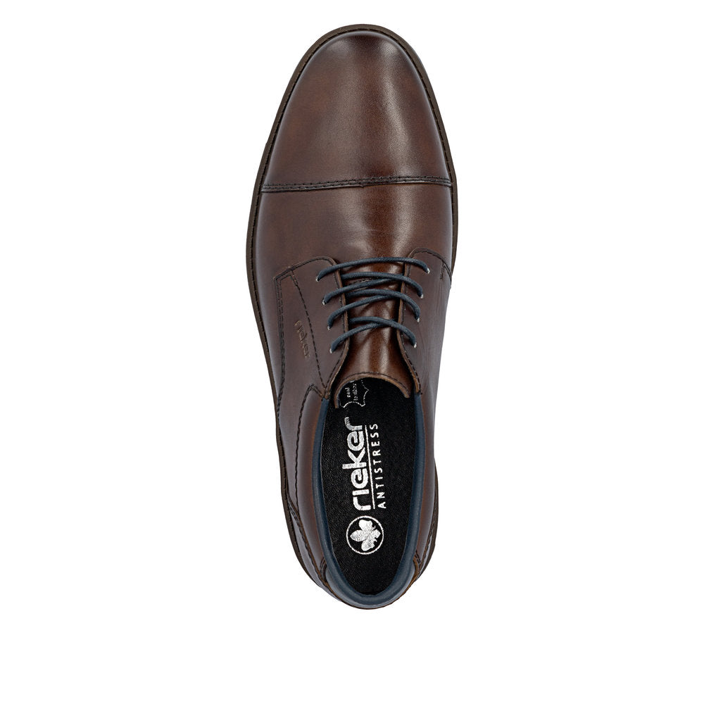 Rieker 13901-25 Mens Wide Leather Lace Up Shoes