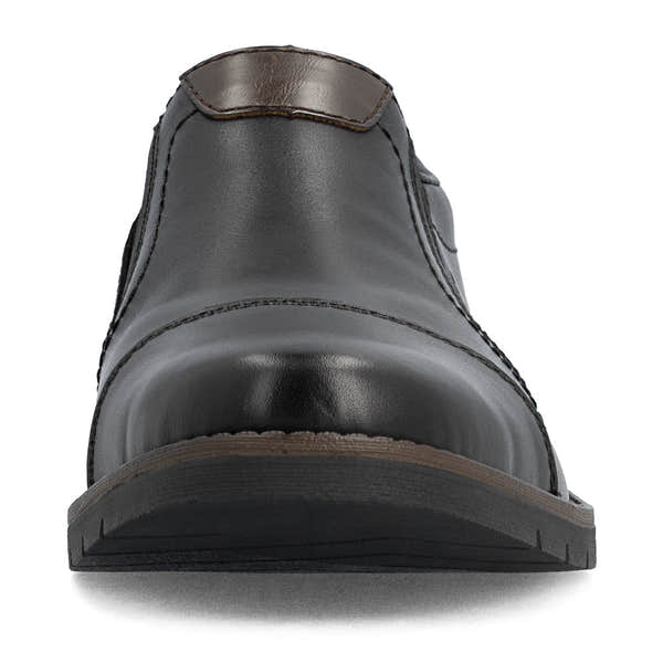 Rieker 13950-00 Mens Wide Black Leather Elasticated Shoes