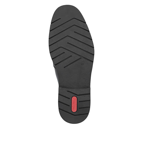 Rieker 13950-00 Mens Wide Black Leather Elasticated Shoes