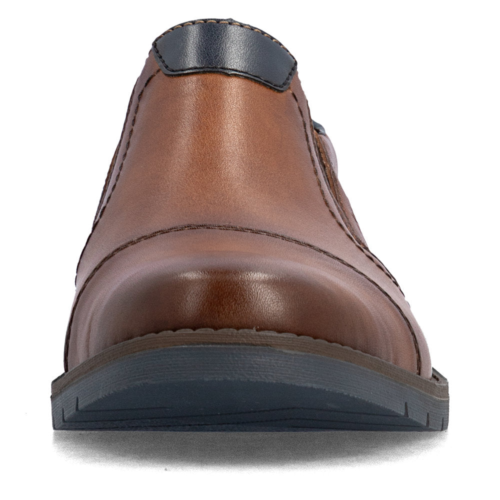 Rieker 13950-24 Mens Wide Brown Leather Elasticated Shoes