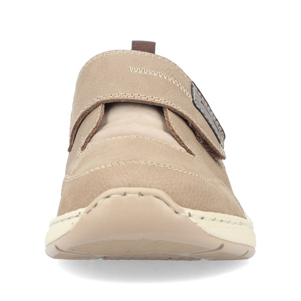 Rieker 14360-25 Mens Taupe Leather & Textile Touch Fastening Shoes-elevate your sole