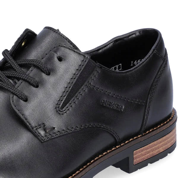 Rieker 14621-00 Mens Black Leather Lace Up Shoes-elevate your sole