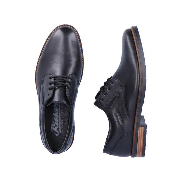 Rieker 14621-00 Mens Black Leather Lace Up Shoes-elevate your sole