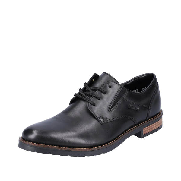 Rieker 14621-00 Mens Black Leather Lace Up Shoes-elevate your sole