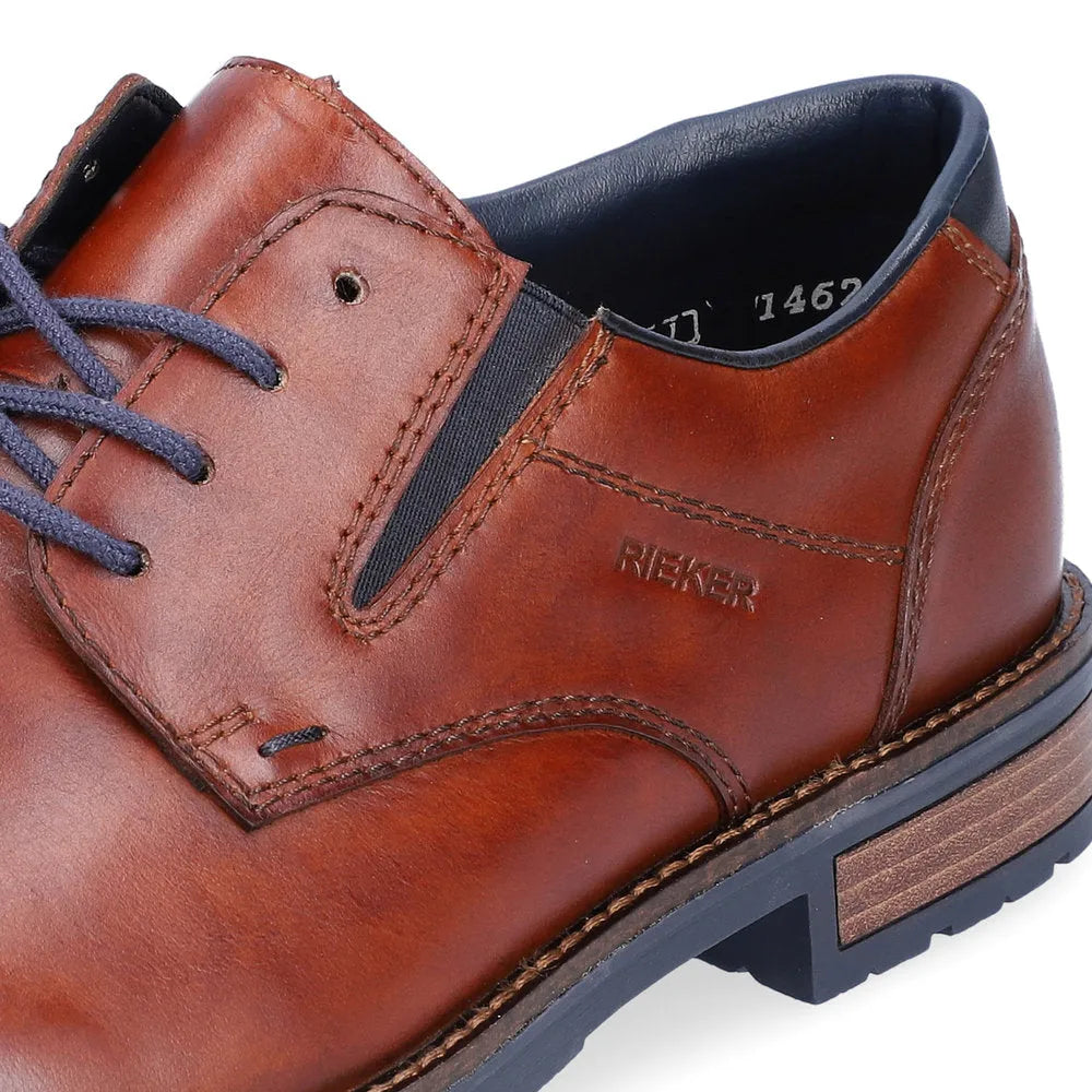 Rieker 14621-24 Mens Brown Leather Lace Up Shoes-elevate your sole