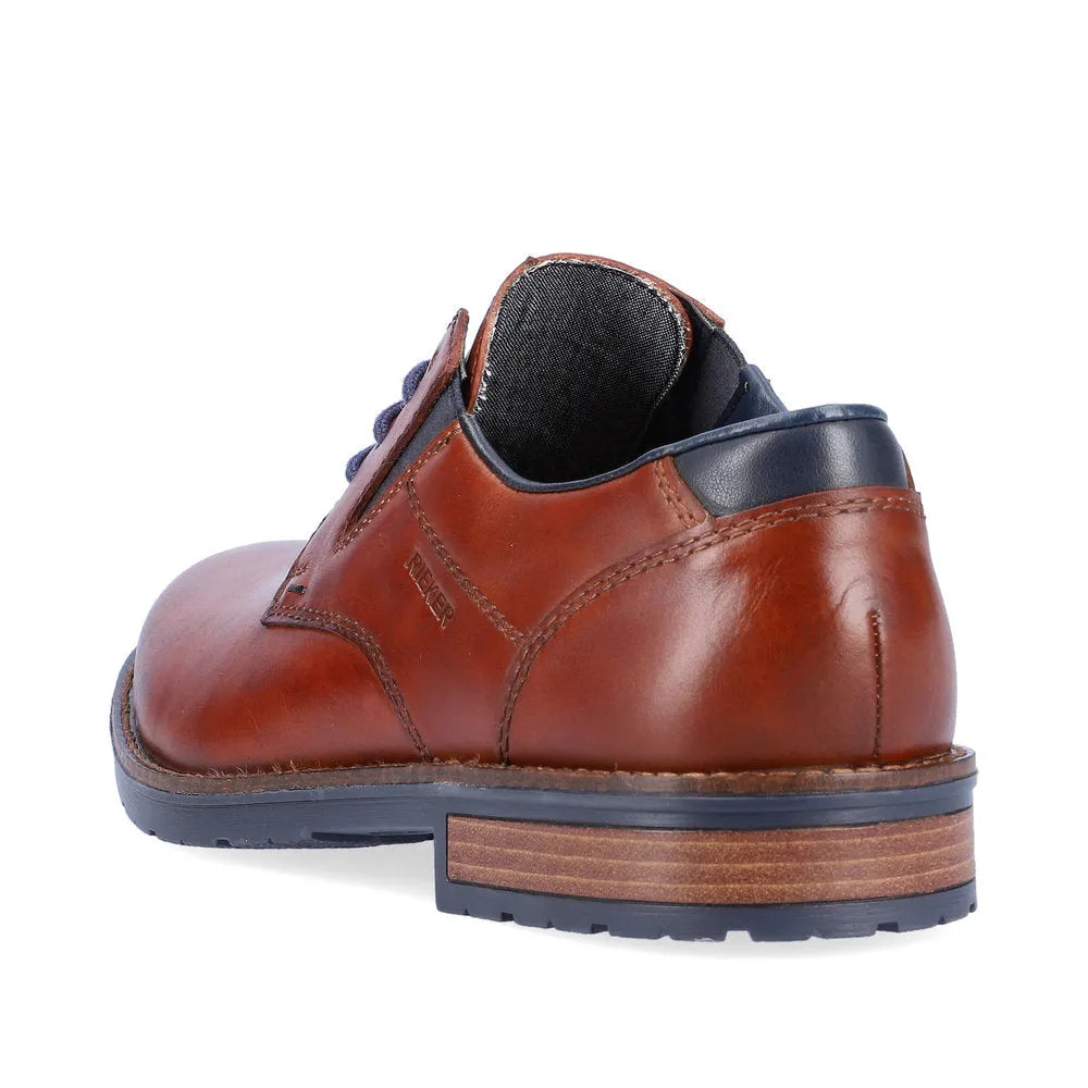 Rieker 14621-24 Mens Brown Leather Lace Up Shoes-elevate your sole