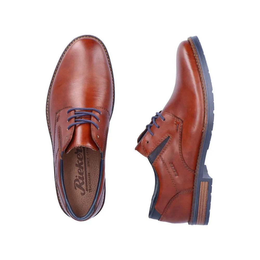 Rieker 14621-24 Mens Brown Leather Lace Up Shoes-elevate your sole