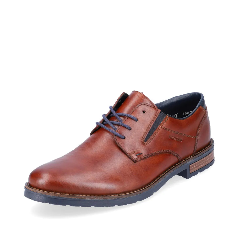 Rieker 14621-24 Mens Brown Leather Lace Up Shoes-elevate your sole