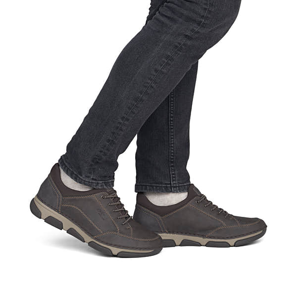Rieker 15950-25 Mens Wide Grey Elasticated Shoes