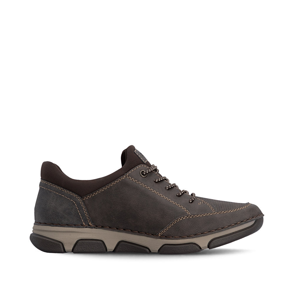 Rieker 15950-25 Mens Wide Grey Elasticated Shoes