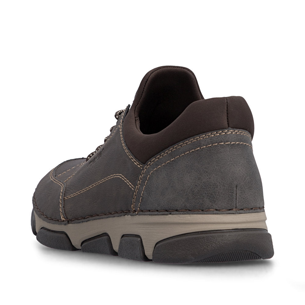 Rieker 15950-25 Mens Wide Grey Elasticated Shoes