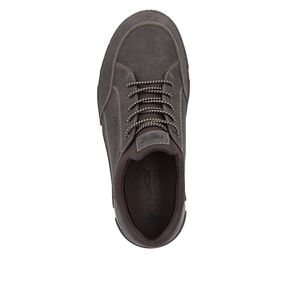 Rieker 15950-25 Mens Wide Grey Elasticated Shoes