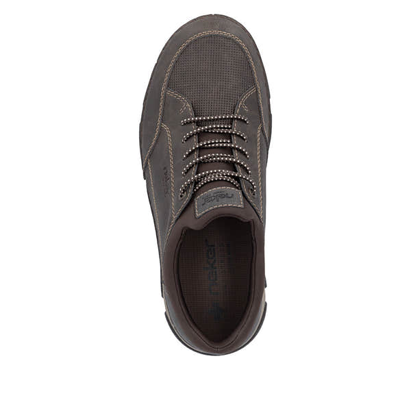 Rieker 15950-25 Mens Wide Grey Elasticated Shoes