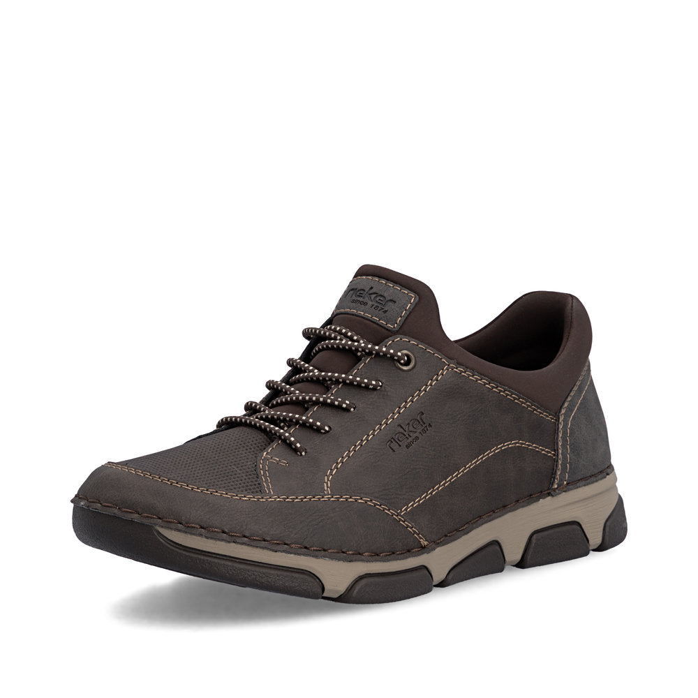 Rieker 15950-25 Mens Wide Grey Elasticated Shoes