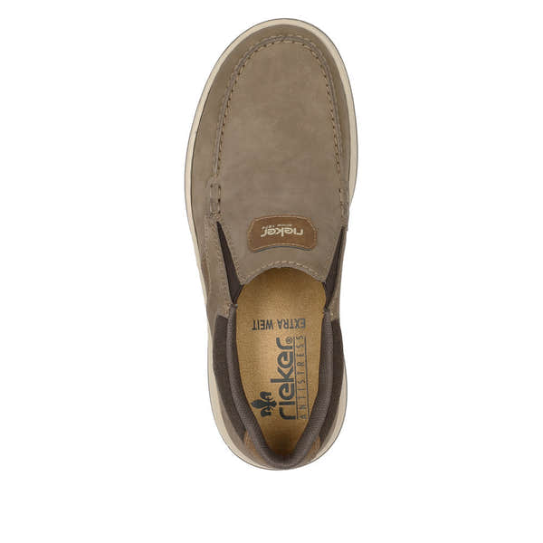 Rieker 17368-25 Randall Mens Brown Leather Slip On Loafers-elevate your sole