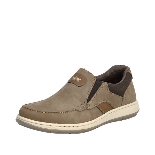Rieker 17368-25 Randall Mens Brown Leather Slip On Loafers-elevate your sole