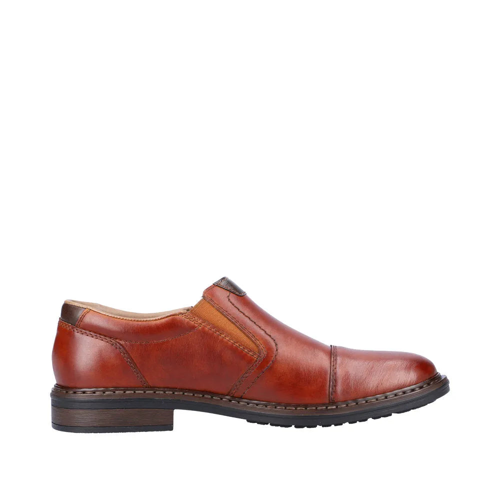 Rieker 17659-23 Mens Brown Leather Slip On Shoes-elevate your sole
