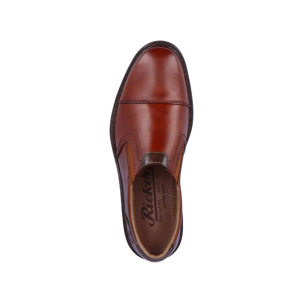 Rieker 17659-23 Mens Brown Leather Slip On Shoes-elevate your sole